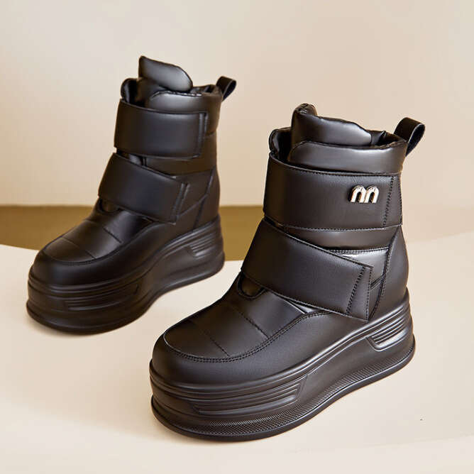 Fashion Snow Boots For Women In The Autumn And Winter 2024 New Style With Anti Cold Insulation And Plush Cotton Boots Thick Soled And Internally Raise