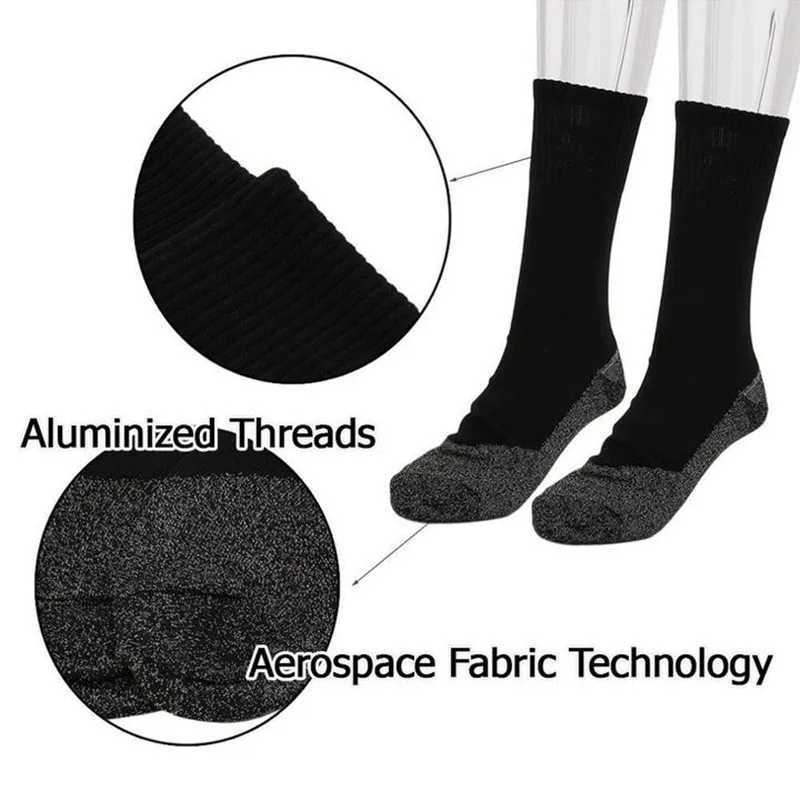 Dropshiping Winter 35 Below Aluminized Fibers Socks Keep Feet Warm and Dry Men and Women Aluminum Fiber Sock Gift Christmas 1121XJ241019