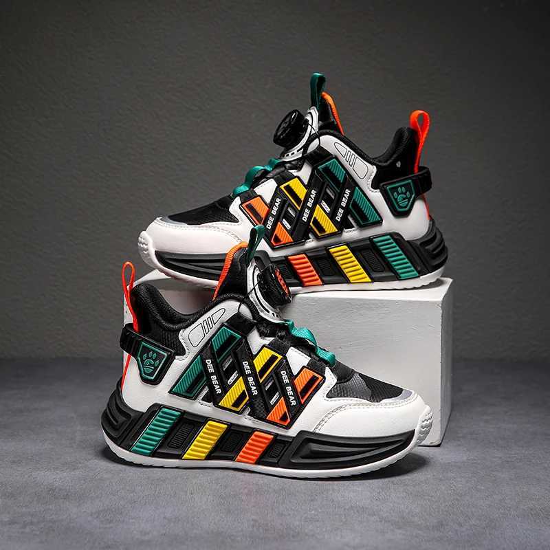Athletic Outdoor New Boys Basketball Shoes Childrens Shoes PU Leather Autumn Sports Luxury Running Outdoor School Childrens High Top Sports Shoes H241