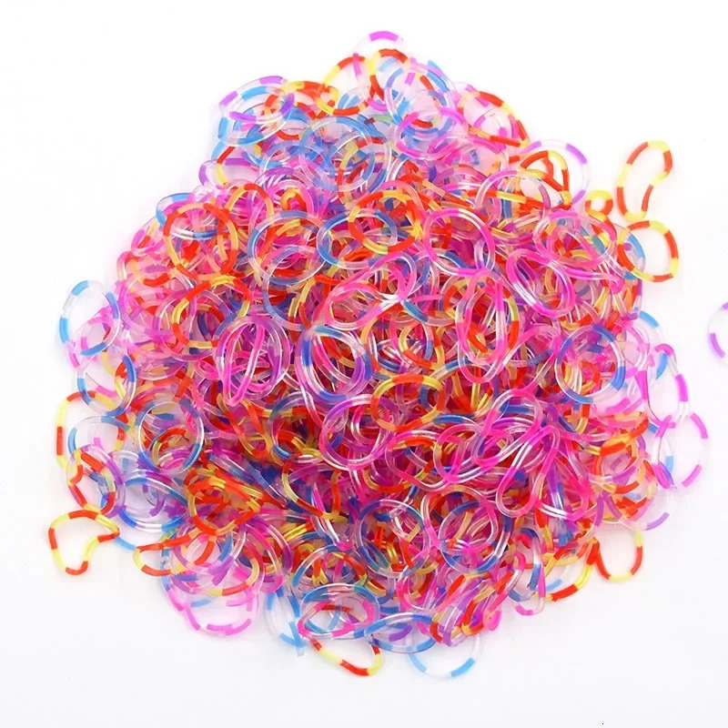 1800pcs Elastic Rubber Weaving Machine Belt DIY Tool Box Weaving Bracelet Handle Girl Gift Childrens Toy Youth 8 10 Years 241018