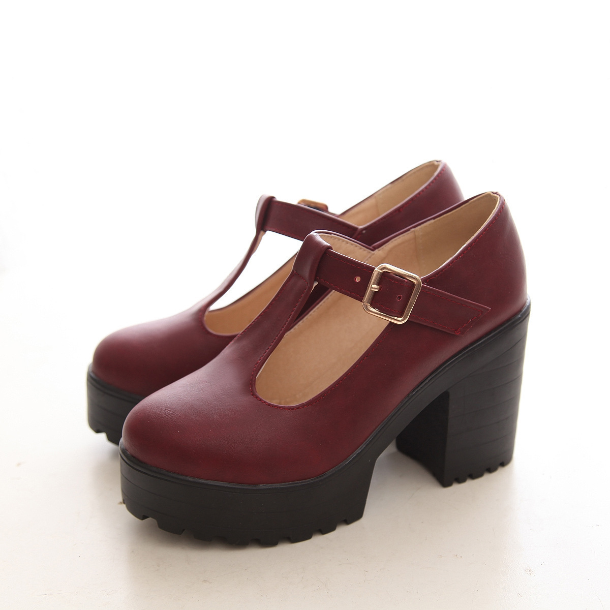 Large size women's shoes for spring/summer 2020, T-shaped with water platform, comfortable thick heel, super high heels, single shoe