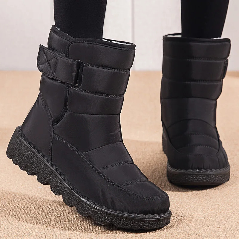 Womens boots snow casual shoes womens waterproof boots warm womens boots plush Bottas unprinted winter shoes 241018