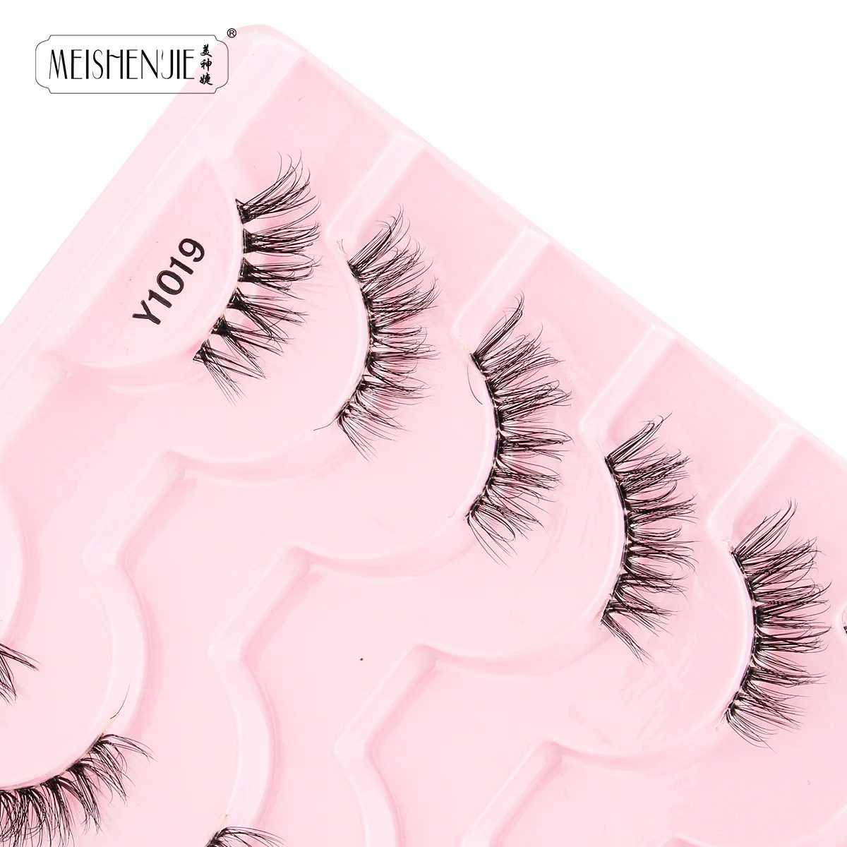 Half Eye Lashes 3/10 Pairs 3D Mink Lashes Reusable Faux False Eyelashes Natural Soft Fluffy Makeup Tools Extension LashesXJ241019