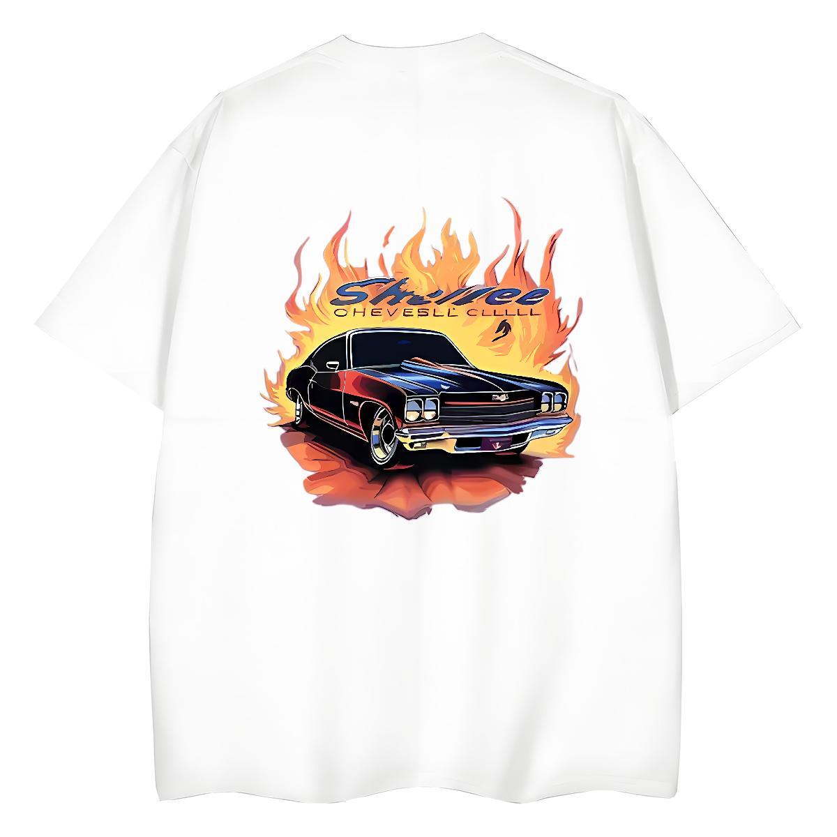 Brand Womens T Shirts 100% Cotton 230g Breathable Crew Neck Sport car Lady T shirt Free Shipping White Plus Size Tops Shirt