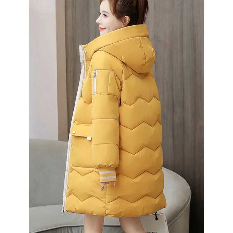 Custom Winter Women Jacket Coats Long Parkas Female Down Cotton Hooded Overcoat Thick Warm Jackets Windproof Casual Student CoatX241019