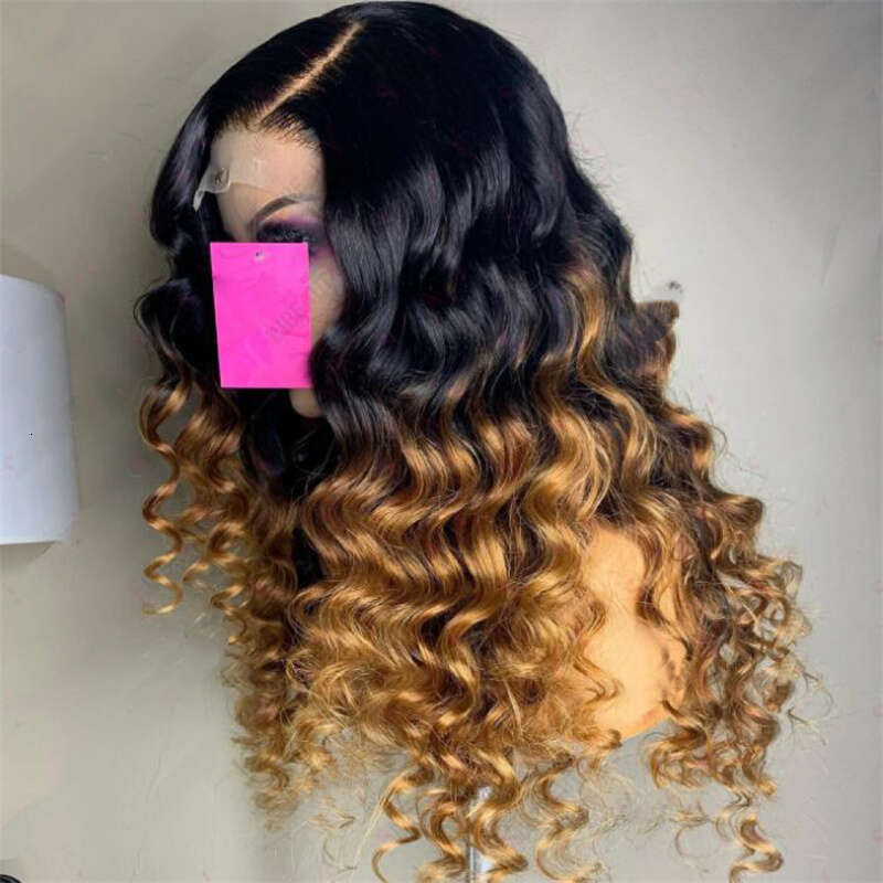 180Density Glueless Soft 26 Long Ombre Blond Deep Curly Lace Front For Women Baby Hair Preplucked Heat Resistant Daily