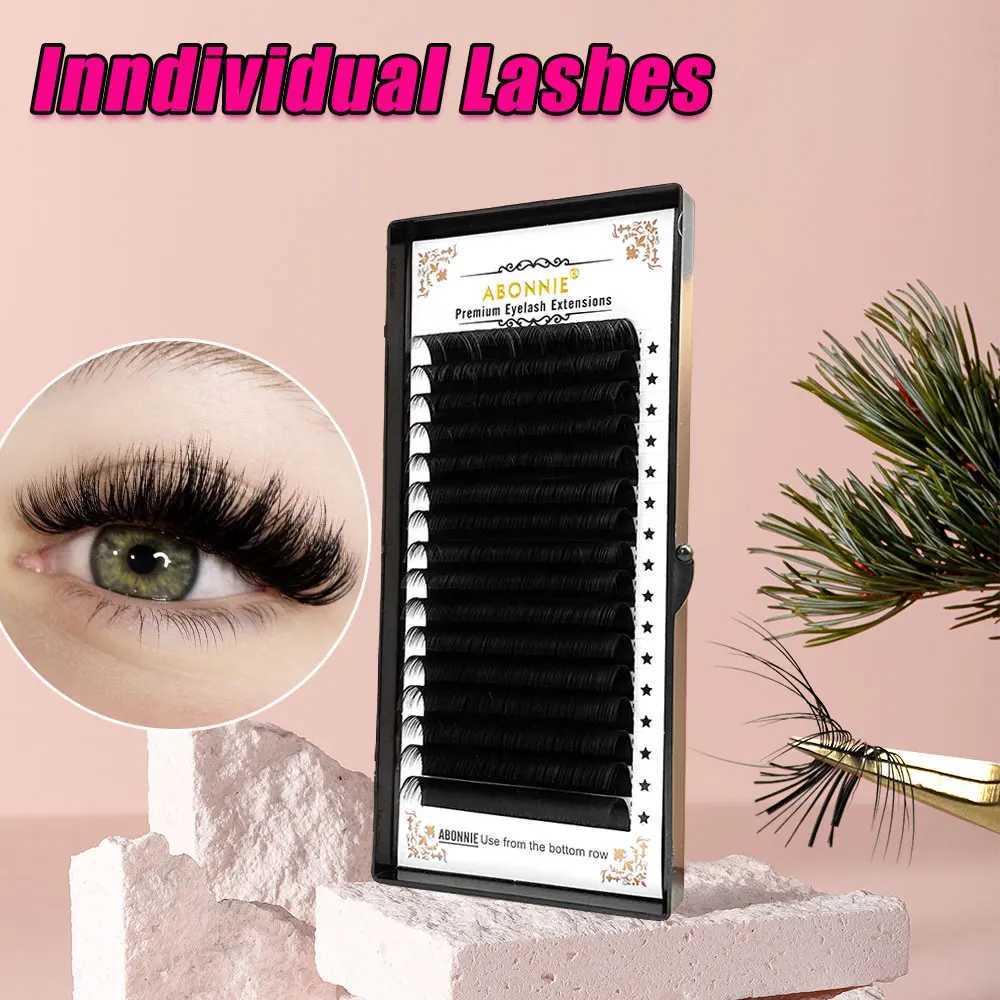 Abonnie Classic Eyelashes Extension Fluffy Individual Lashes Extensions Supplies Dark Black Cilia All Size False EyelashXJ241019