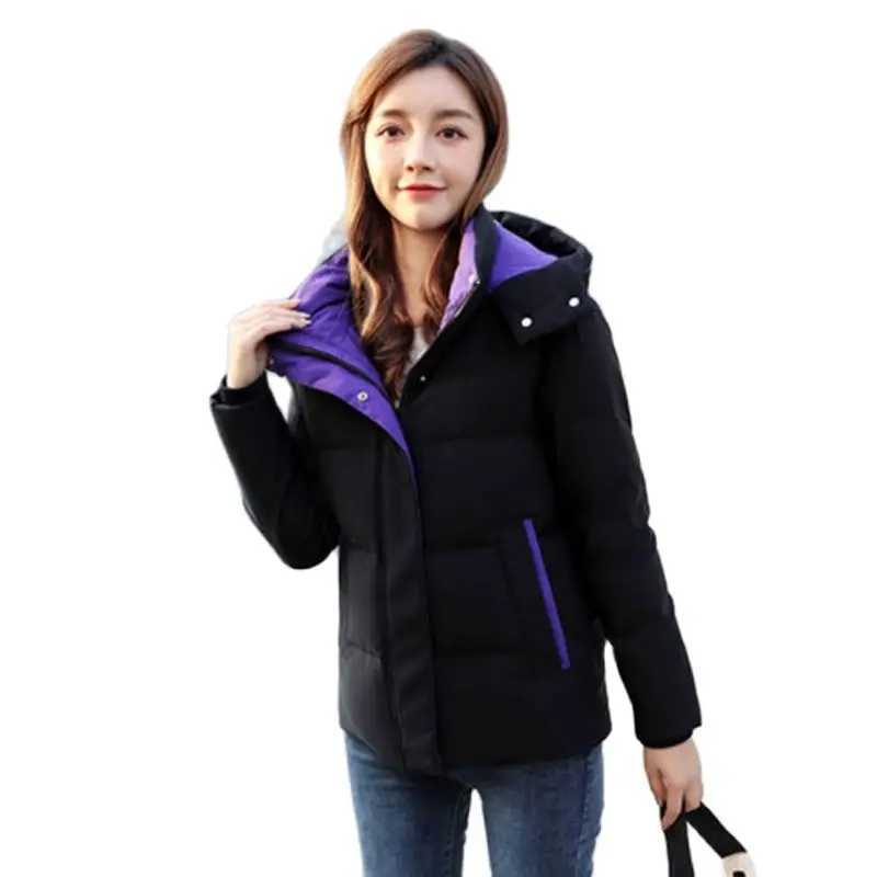 New winter womens high-quality white duck down cotton coat - 20 degrees below zero double breasted warm parka coat double-sidedX241019