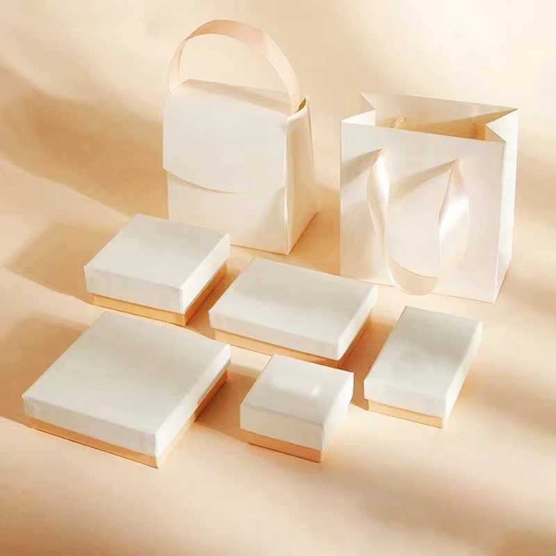 1Pc paper jewelry packaging box used for rings earrings necklaces bracelets wedding organizers display gift box high-end jewelry box W241019