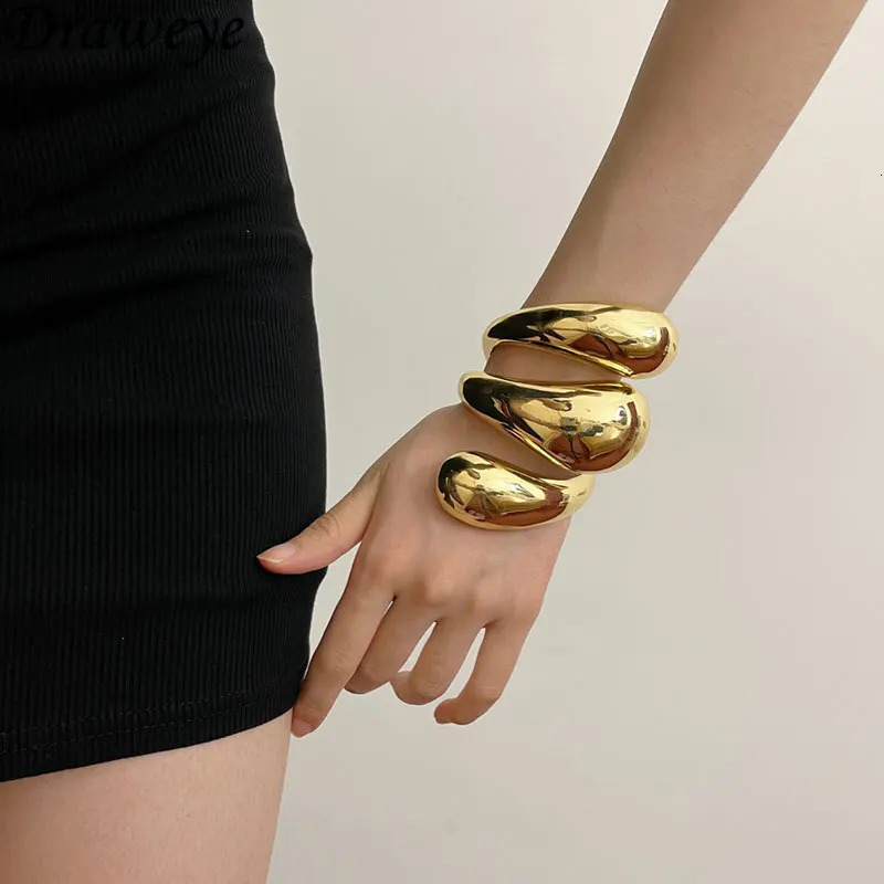Draweye Irregular Multi layer Bracelet Womens Retro Exaggerated Bracelet Jewelry Hip Hop Punk Style Pulseras MUJI 241018