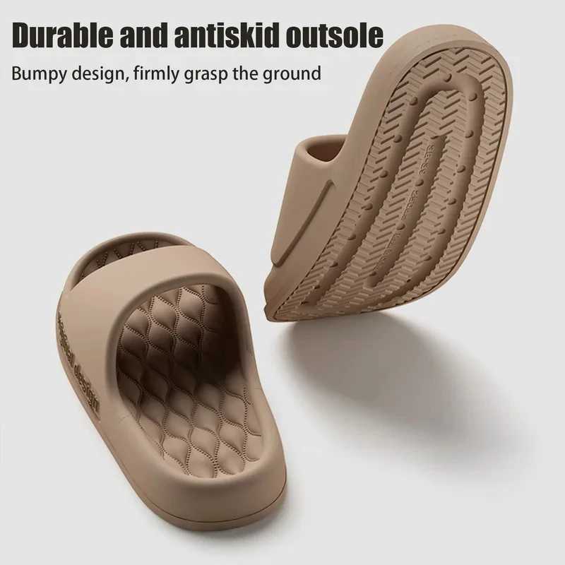 Smile Pop House Shower Bathroom Shoes EVA Beach Slides Fashion Soft Cloud Slippers 2024 hot Summer Men Antiskid Sandals Z241018