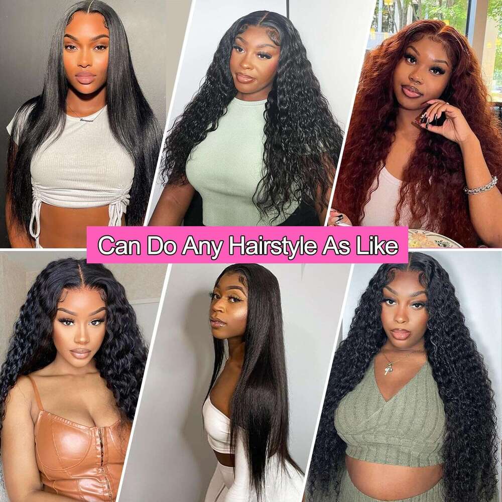 Deep x Glueless Wave Ready to Wear Lace Clousure Wig Human Hair Pre Plucked Curly Brazilian Transparent Frontal Wigs s