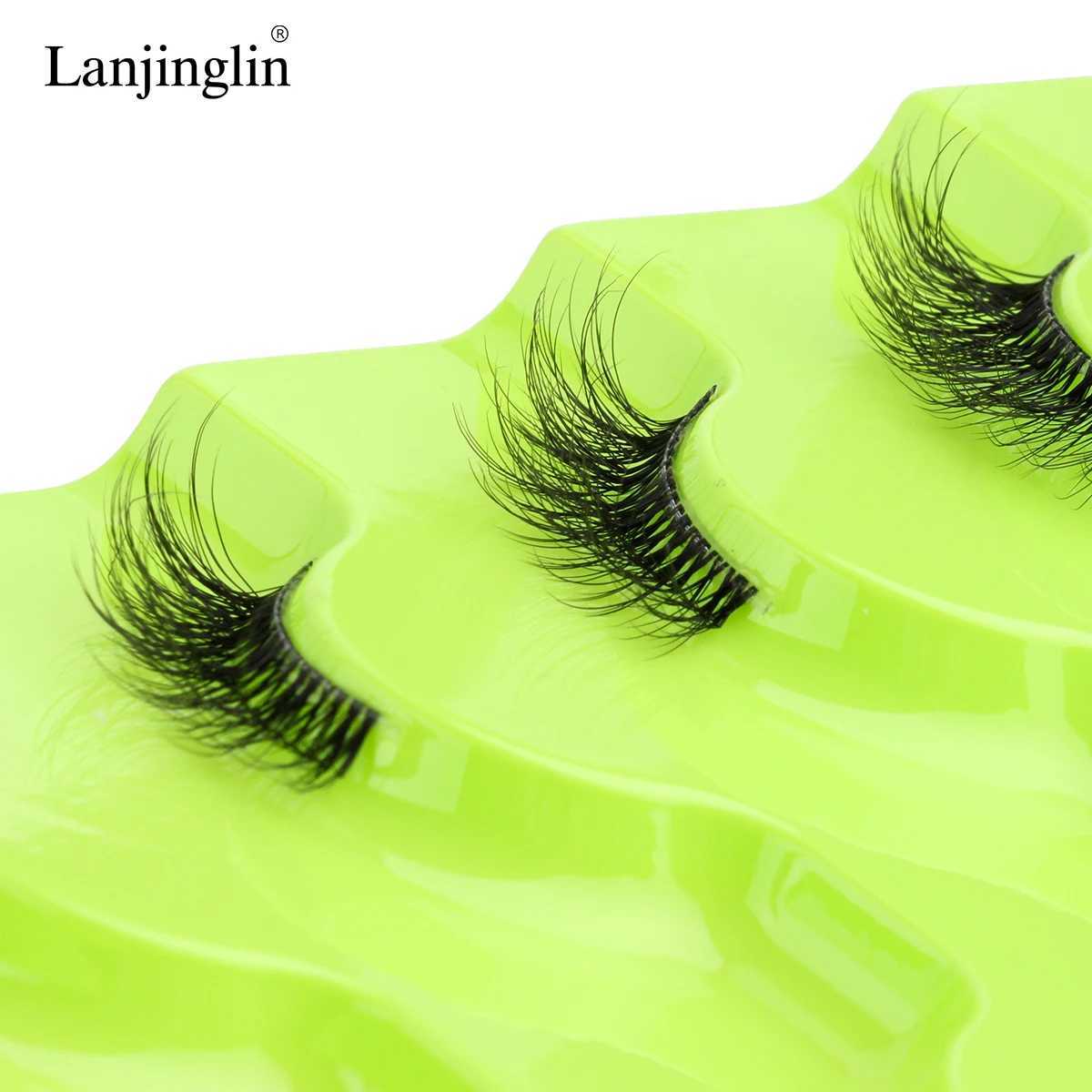 3/5/6/10 Pairs Half Lashes Half Cat Lashes Natural Look Faux Cils Mink Wispy 3d Mink Eyelashes Extension Makeup False EyelashesXJ241019