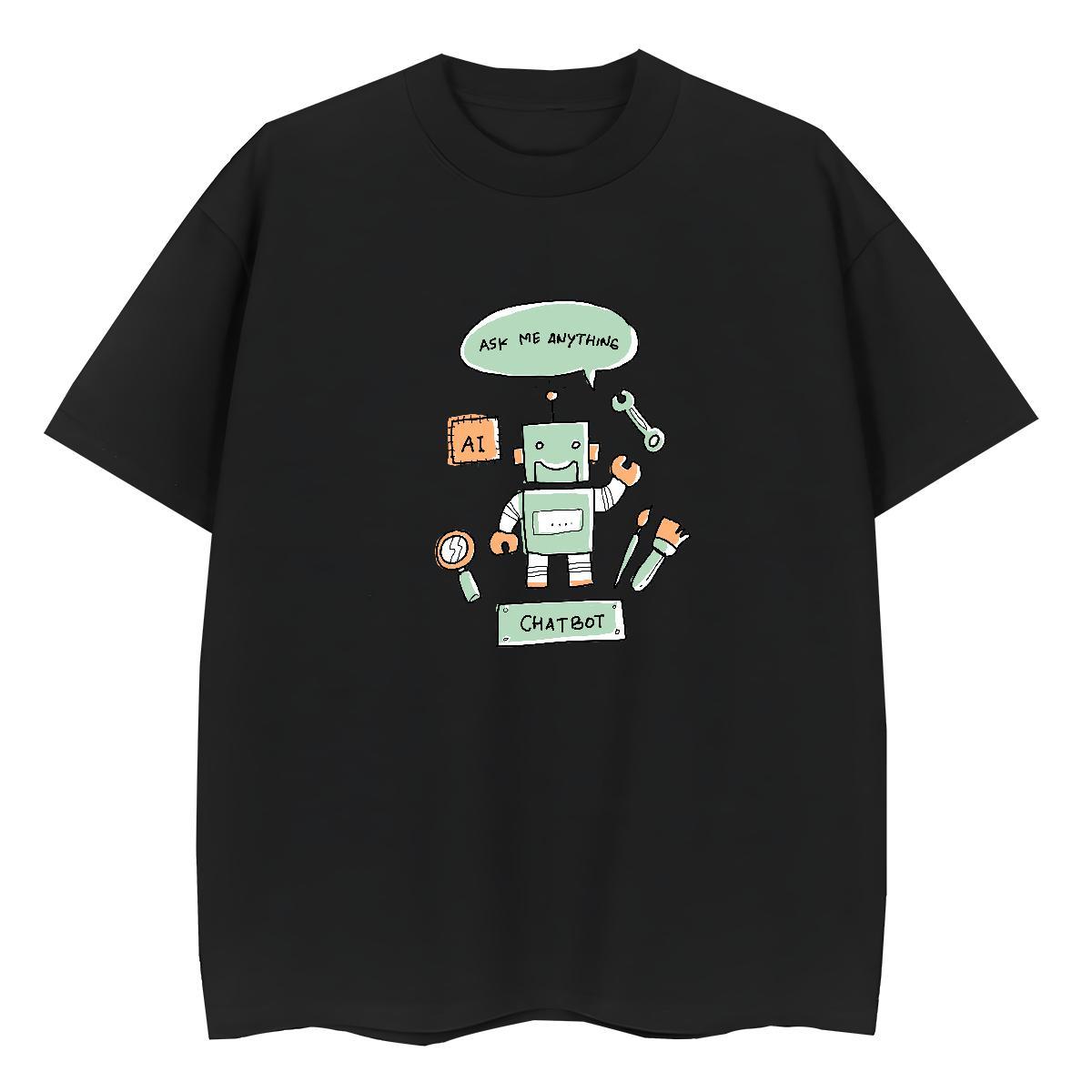 TOP Quality Women T Shirts 230g 100% Cotton Breathable Hip Hop skull Lady T shirt Loose fit DIY Anime Printed Tops Shirt