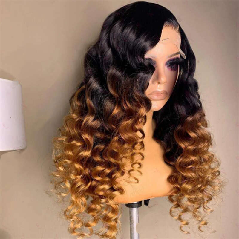 180Density Glueless Soft 26 Long Ombre Blond Deep Curly Lace Front For Women Baby Hair Preplucked Heat Resistant Daily