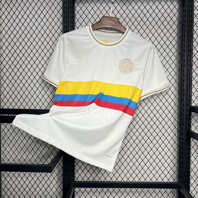Collection Colombia 2024 Centenary Soccer Jerseys 2025 1990 Valderrama Retro 24 25 James 100 Years Football Shirt Men Kids White Kit Camiseta De Futbo