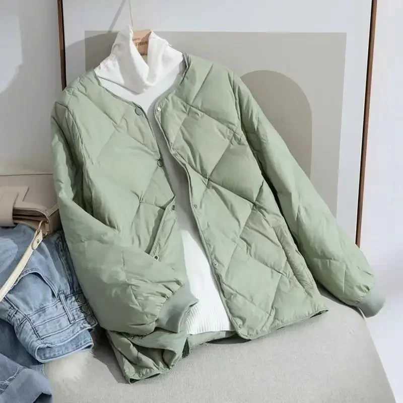 New Autumn Winter Jacket Parkas Warm Quilted Lightweight Women Coat Cotton Padded Jacket Cheap Wholesale Womens ClothingX241019