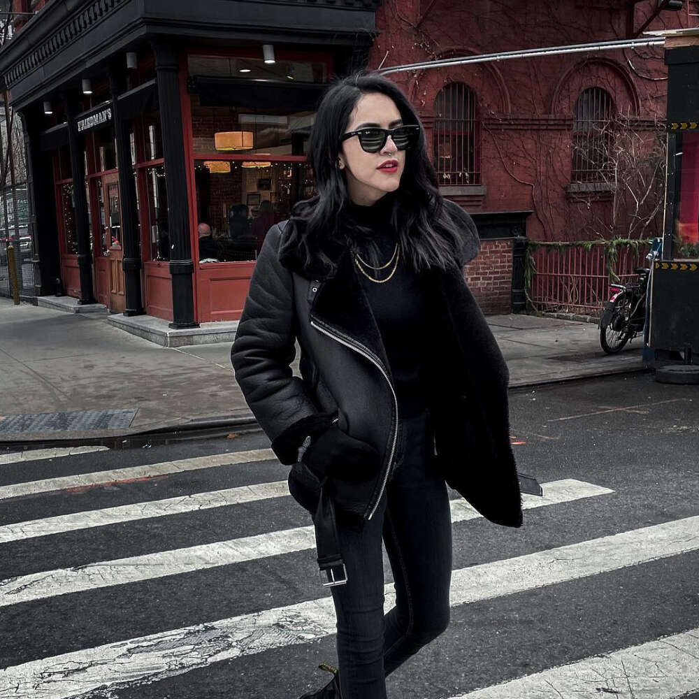Warm Women Faux Fur Jacket With Belt Streetwear Female Moto Biker Loose Thicken Coat Fashion Autumn Winter Outwear