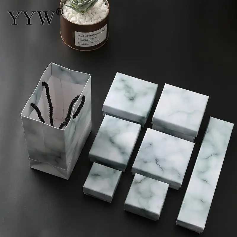 Gift box for jewelry black and white jewelry box drawer box for rings earrings necklaces bracelets jewelry packaging and storage W241019
