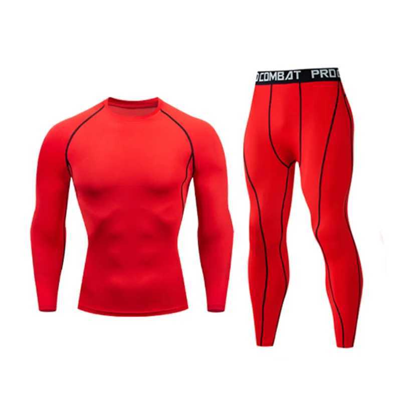 2 pieces of mens compression sportswear gym tight fitting exercise yoga set exercise jogging fitness suit sports pants W241018