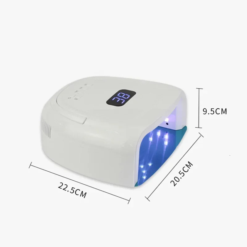 15600mAh 60W rechargeable nail lamp S20 wireless gel polishing dryer manipulator pedicure lamp cordless nail lamp UV LED lamp 241018