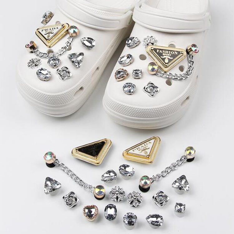 reusable shoe charms rhinestone shoe buckle shoe flower hole hole shoe accessories DIY decoration gift