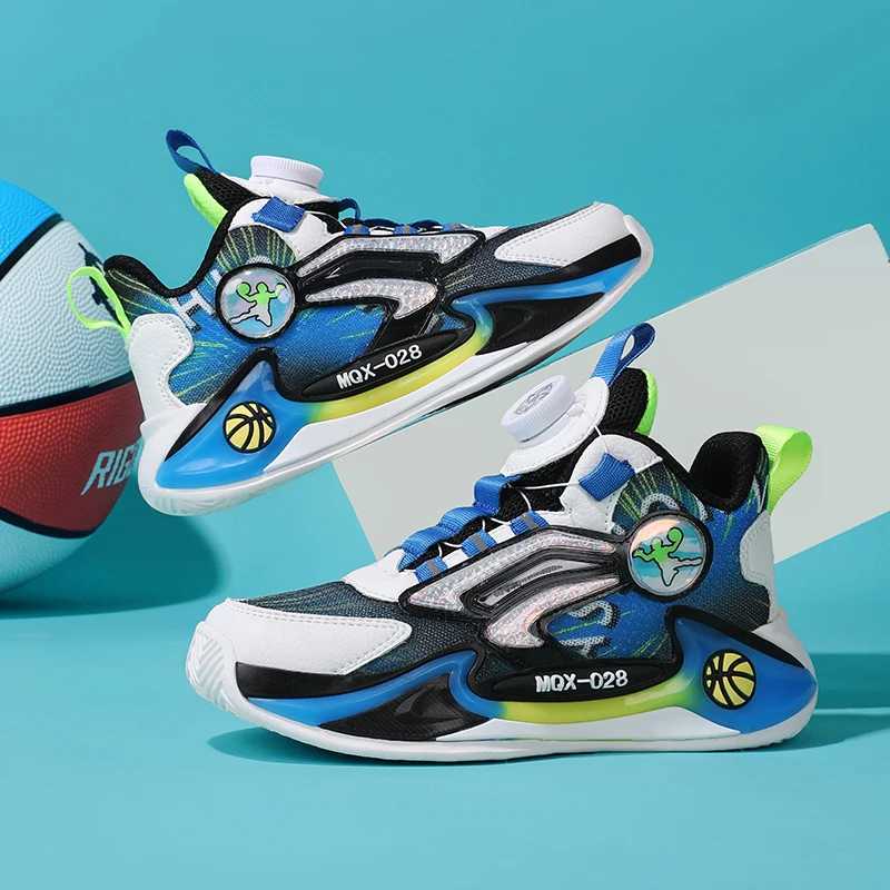 Athletic Outdoor Boys Baskeall Shoes Little Kid Big Kid Non-Slip Sport Athletic Sneakers Boys Comfortable Durable School Training Shoes H241019