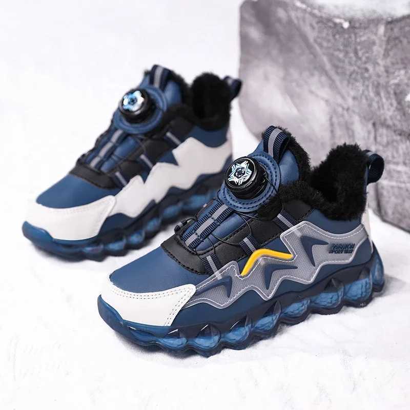 Athletic Outdoor Winter Children Shoes Boys Sneaker Warm Plush Waterproof Kids Snow Shoes Fashion Outdoor School Sports Tennis Shoes for Boy H241019