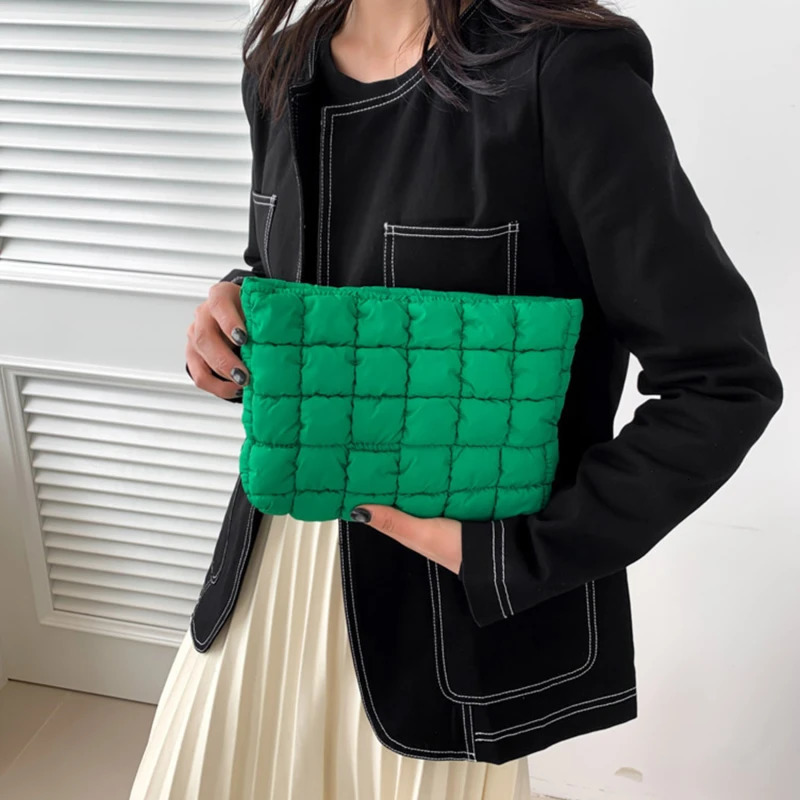 Women Makeup Pouch Padded Quilted Storage Bag Puffer Large Cosmetic Organizer Clutch Handbag Beauty Case 241019 zhanyishengli