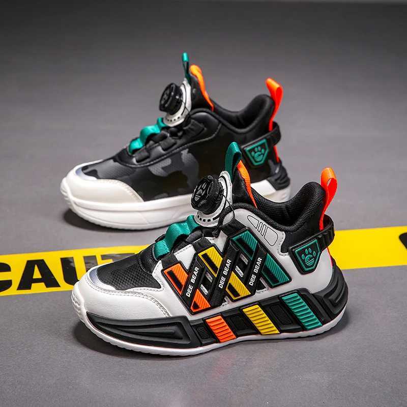 Athletic Outdoor New Boys Basketball Shoes Childrens Shoes PU Leather Autumn Sports Luxury Running Outdoor School Childrens High Top Sports Shoes H241
