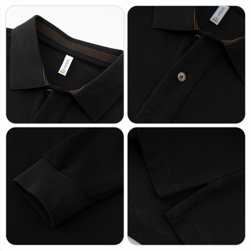 POLO customization free printing long sleeved picture T-shirt cultural shirt enterprise mens and womens work clothes 241018