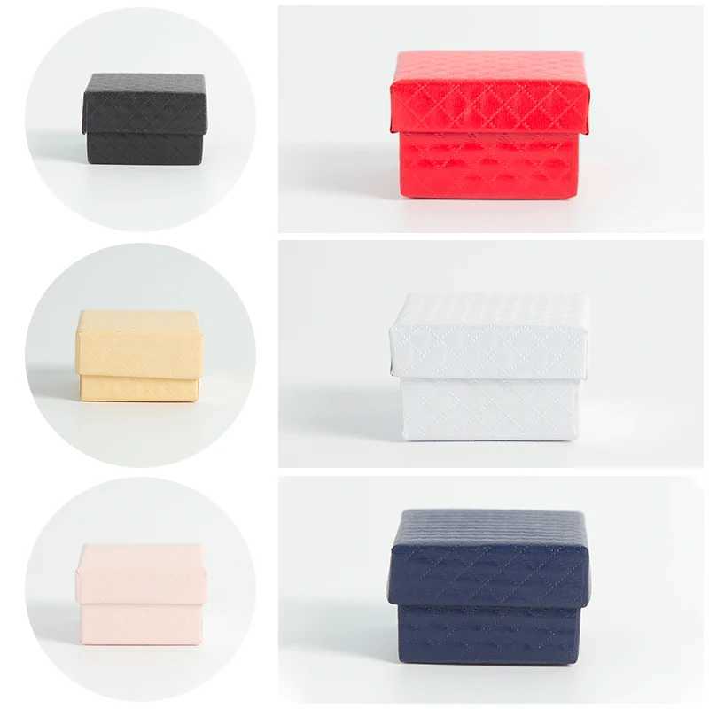5 * 5 * 3cm Jewelry Organizer Box Multicolor Travel Accessories Jewelry Earrings Ring Display Packaging Box Black Sponge W241019