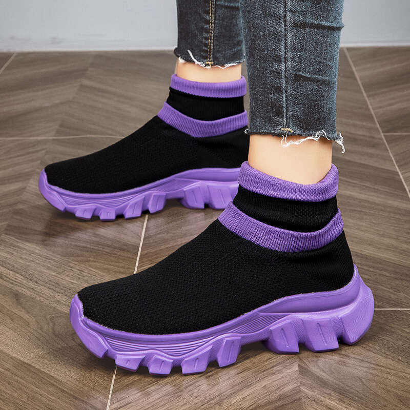 Ultralight Running 45 Size Mens Trainers Fashion Breathable Sock Sneakers Woman High top Sport Sneaker Platform Shoes