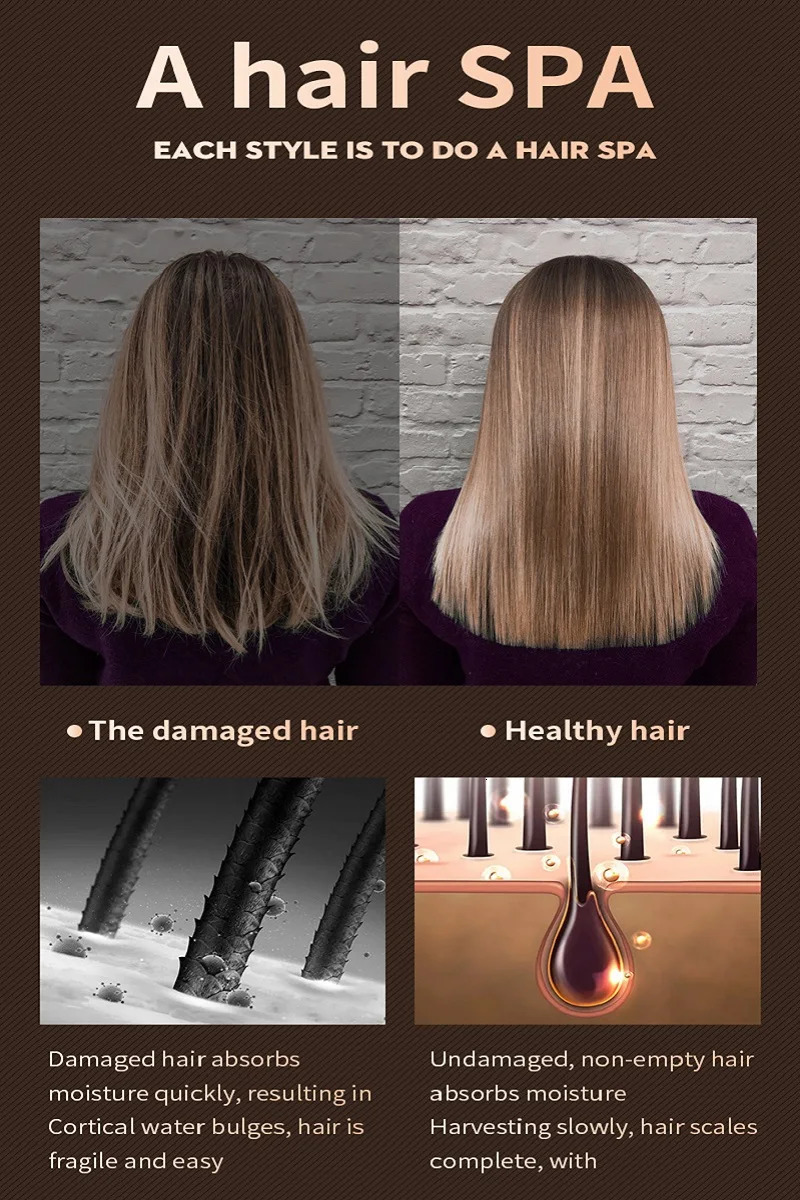 Professional beauty and hairdressing tools straightener curler flat iron negative ion infrared LED display screen straightener curler 241018