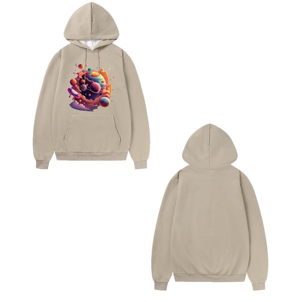 New Men's Hooded Sweatshirt Breathable Drawstring Loose Fit Hoodie for Man Woman Black Oversized Pullover Hoodie Street wear Hip Hop Thick Fleece