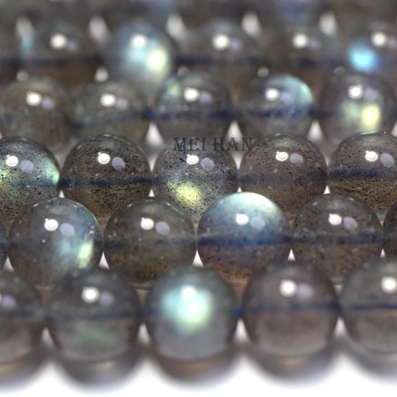 Meihan Natural AAA Madagascar light bulb Labrador smooth round gemstone loose beads for jewelry DIY production 241018