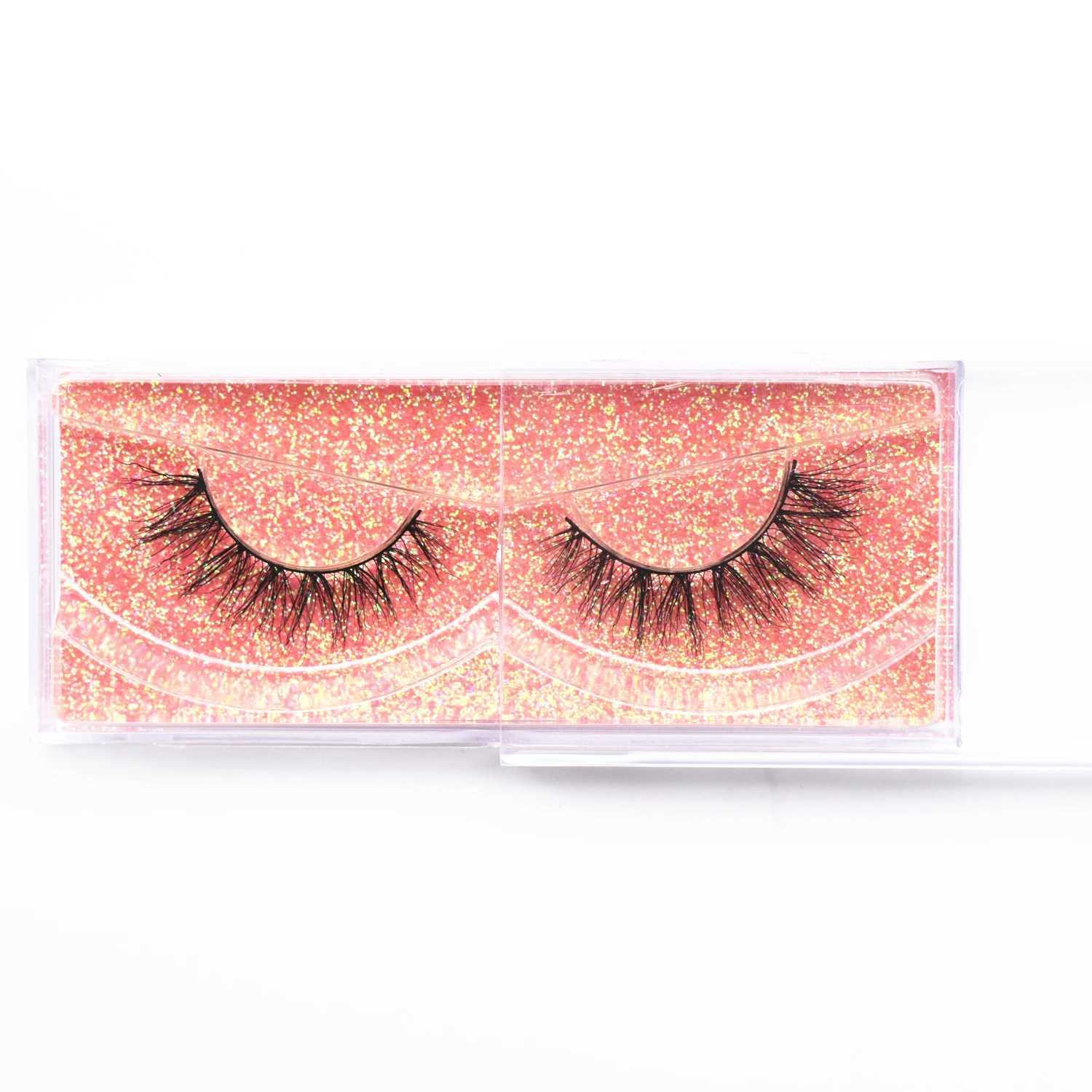 3D Natural Mink Lashes 13mm Lashes False Eyelashes Wispy Cross Fluffy Mink Lashes Extension Makeup Lashes Mink Eyelashes BeautyXJ241019