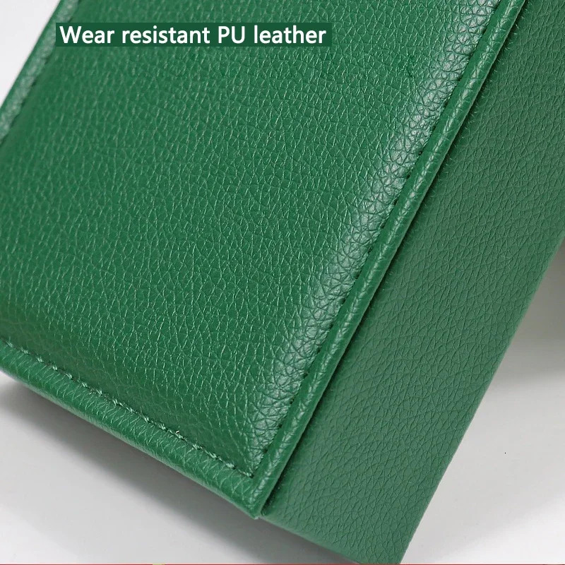 Free custom text watch box gift packaging special car line flip PU leather storage watch box display brand organization 241018