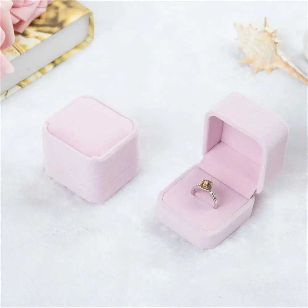 Velvet jewelry box octagonal earring box wedding ring box jewelry display stand organizer storage gift packaging box W241019