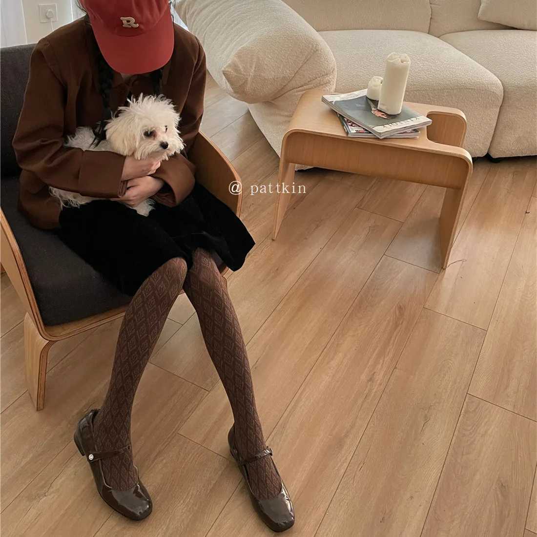 Socks Hosiery Lolita Retro Dark Fringe Lozenge Effect Tights Women Cosplay Pantyhose Girl White Silk Stockings Leggings Tuiwa Y2408330MBEI