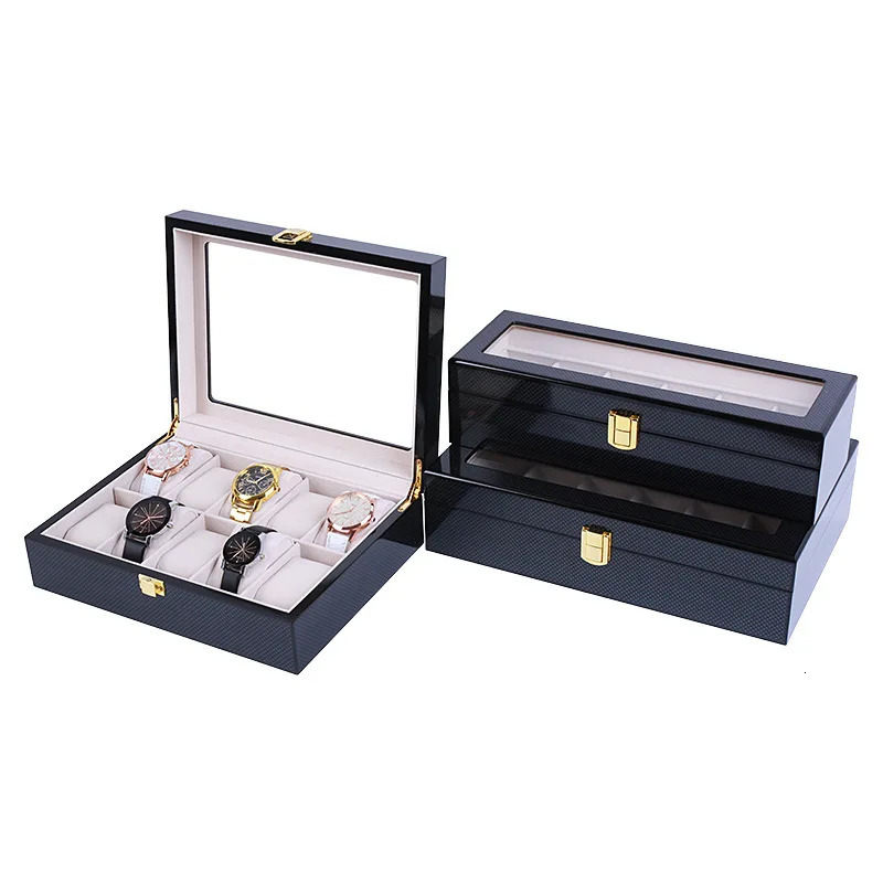 WellZone Classic Chinese Style Wooden Watch Box Antique Storage Box Watch Display Storage Box Friends Gift 241018