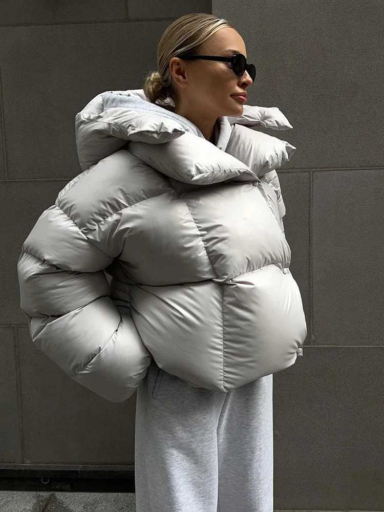 Women's Down Parkas Taruxy Thick Parkas Long Sleve Top Womens Autumn and Winter Warm Jacket Womens Strt Fashion Hoodie Womens Cotton padded Jacke