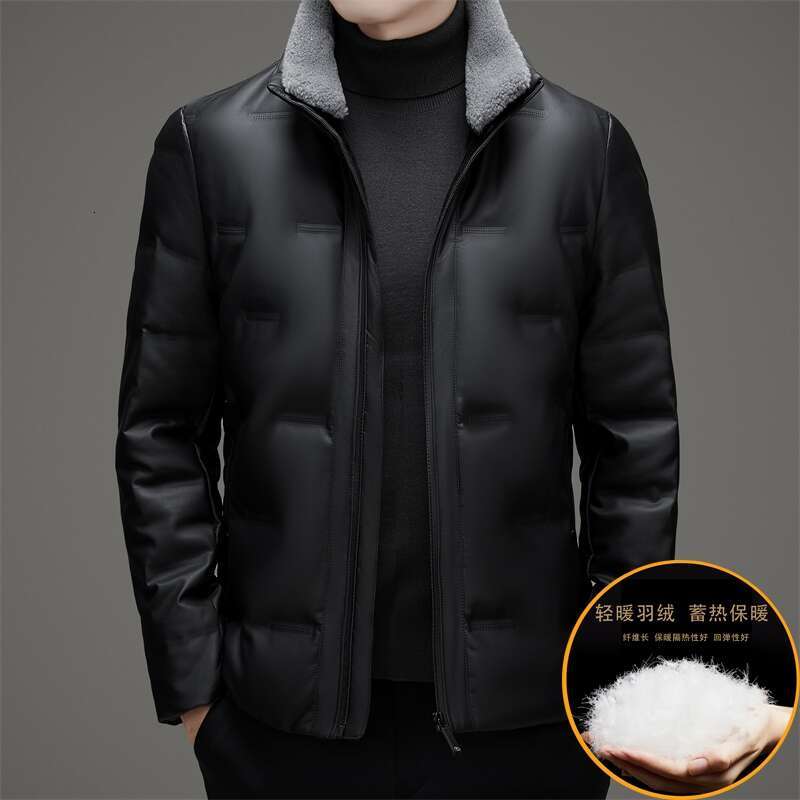 High Quality 2024 Winter Men's Casual White Duck Down Jackets Fur Collar Detachable Warm Puffer Coat Outwear Windproof Thick Top