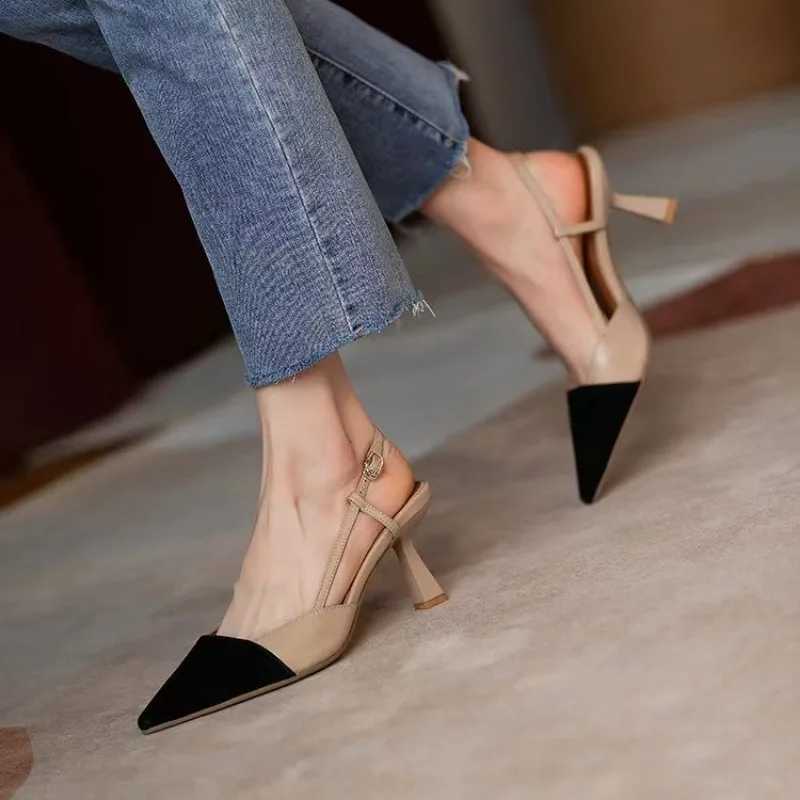 Pointy Slingbacks Womens High Heels Summer Fashion Pump Shallow Sneakers Womens Party Dress Sandals Y241019