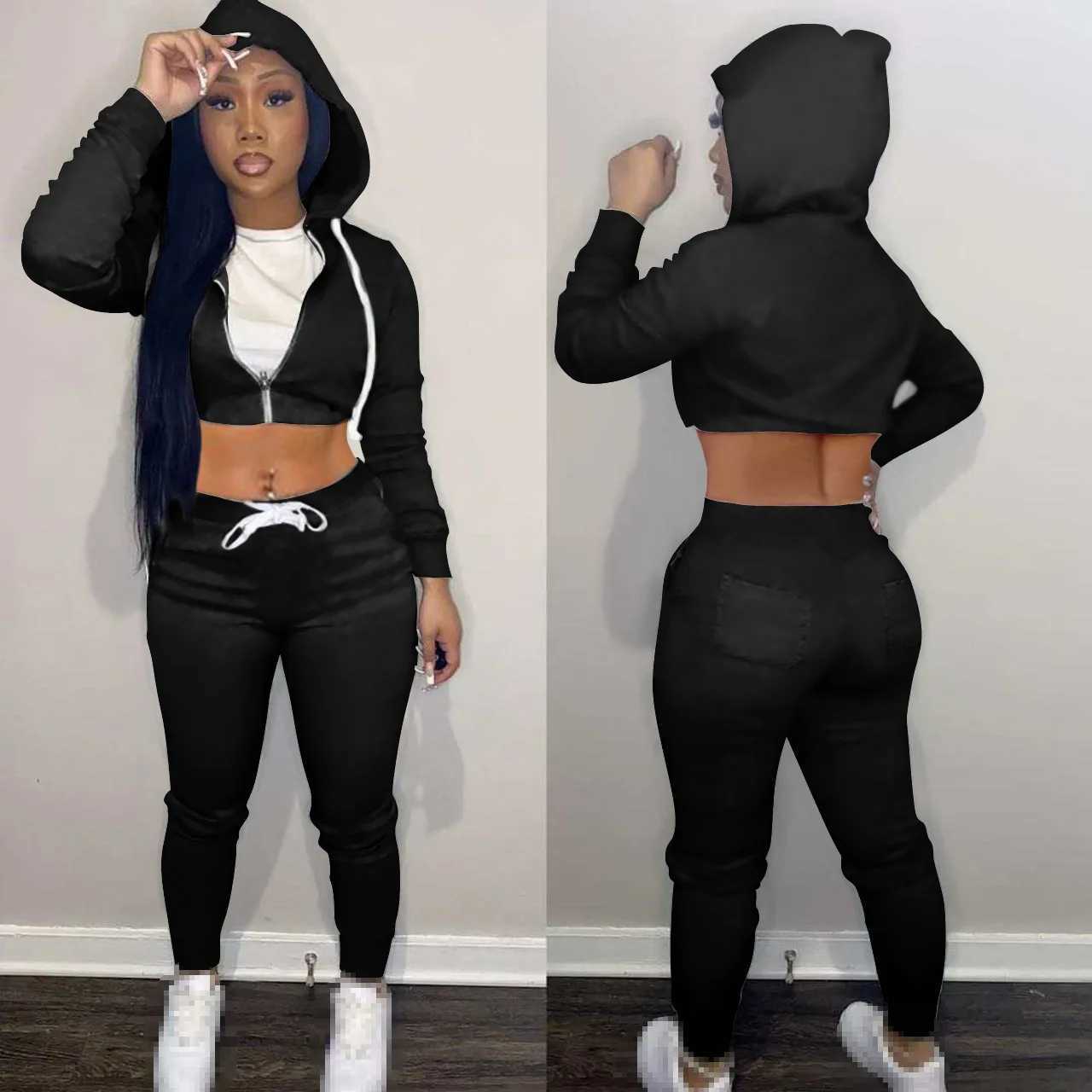 Women's Two Piece Pants two piece set fall clothes for women 2 piece set women outfits long slve pants sets pants suits tracksuits sweatsuits fem