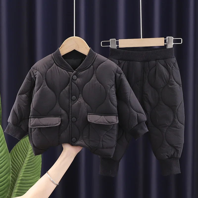 Baby Winter Kids Girls Coats Lamb Wool Plus Velvet Thick Toddler Children Outwear 16 Year Boys Cotton Jackets 241018