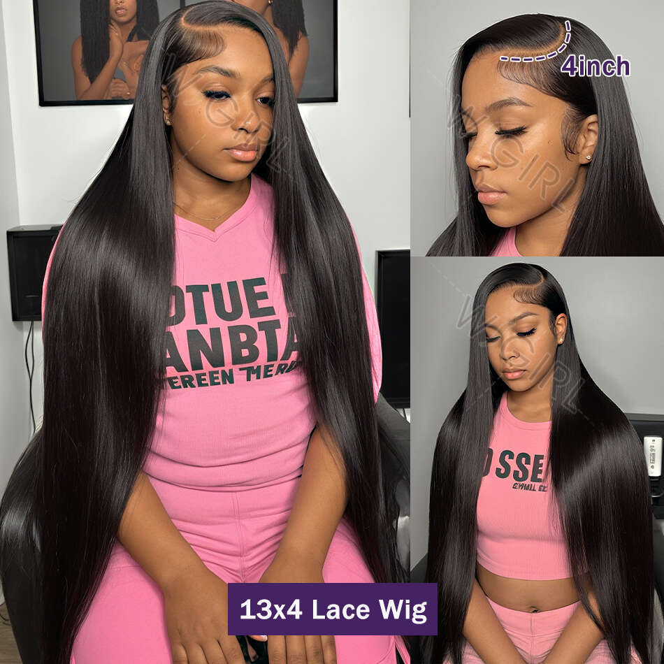 Wigirl HD Straight 13x6 Front Human Hair Wigs Brazilian 36 Inch 13x4 Lace Frontal 5x5 Closure Wig Pre Plucked For Women