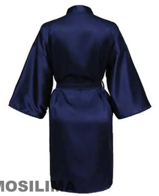Wedding Party Team Bride Robe With Black Letters Kimono Satin Pajamas Bridesmaid Bathrobe SP2000XJ241018