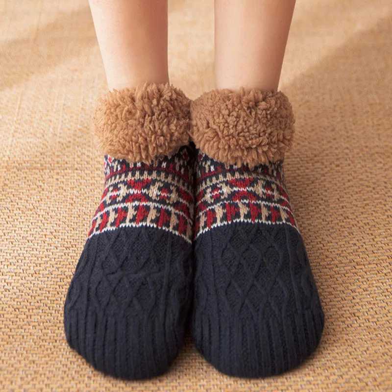 Fall and Winter Floor Socks Home Warm Women Men Socks Snow Socks Sleep Carpet Socks Slippers Socks Men Non-slip Yoga Socks 2024XJ241019