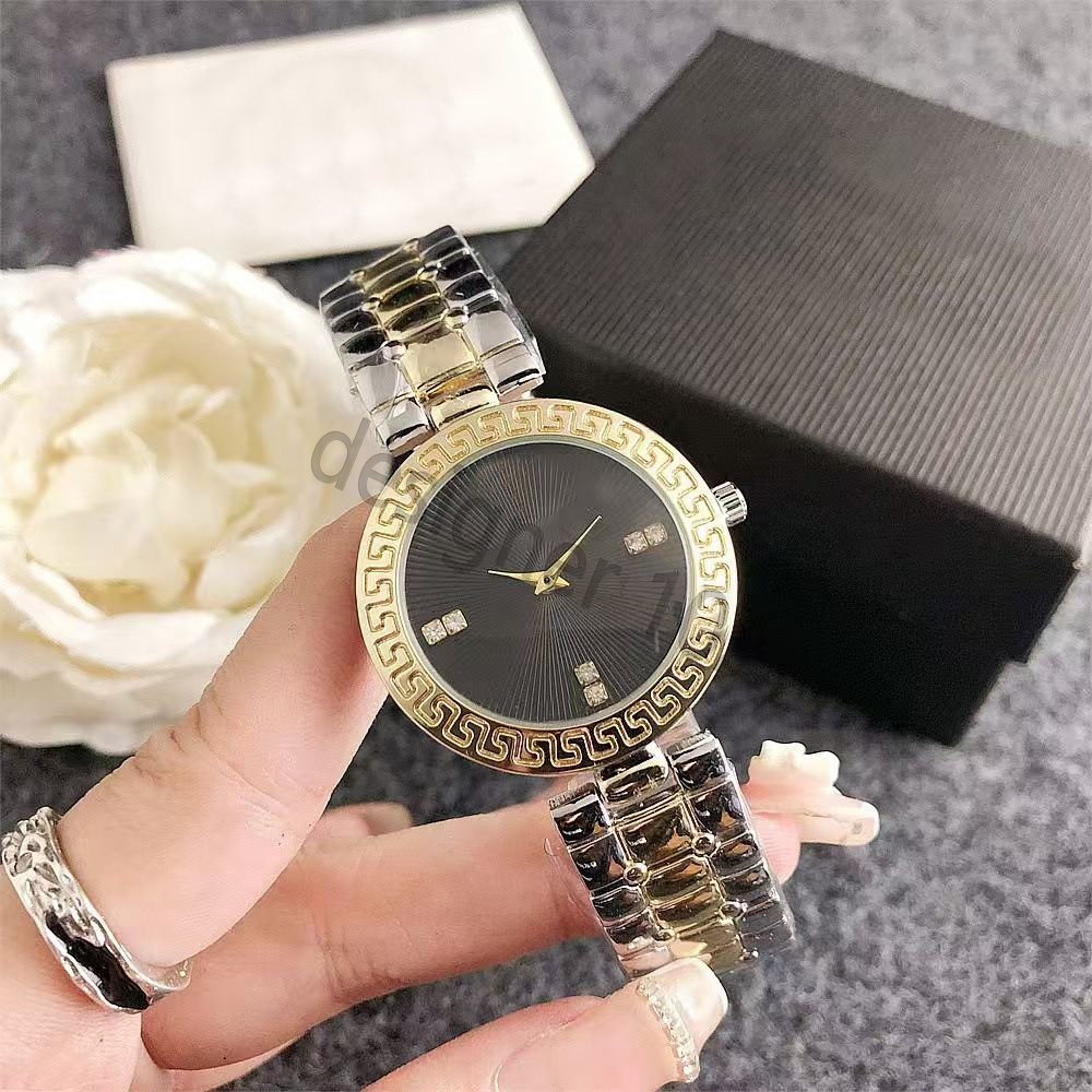 elegant v-tribute watches designer mens watches quartz women verseca watches Medusa Sapphire crystal glass Greek fret design luxurys watches